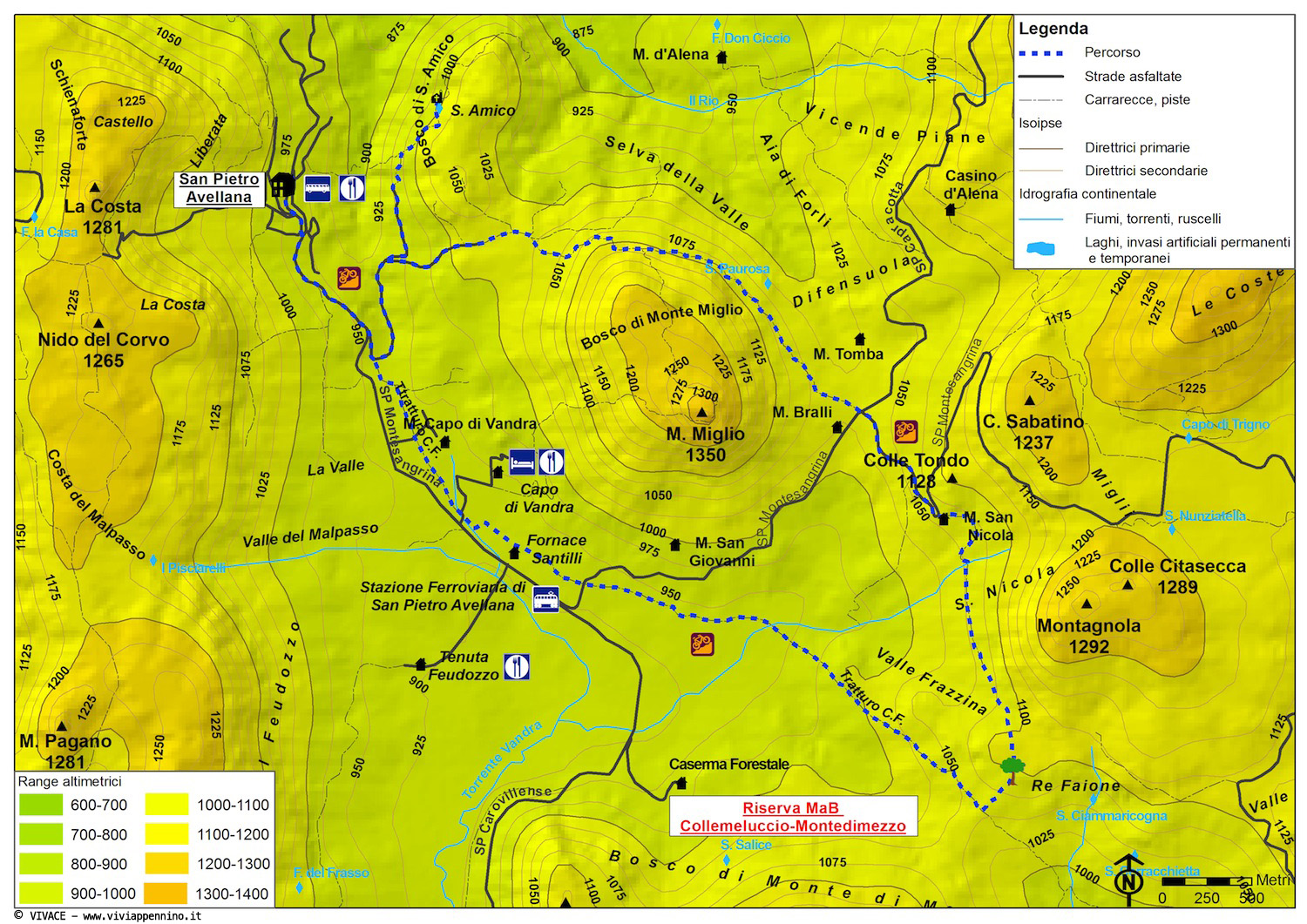 Mappa LAnello di Monte Miglio