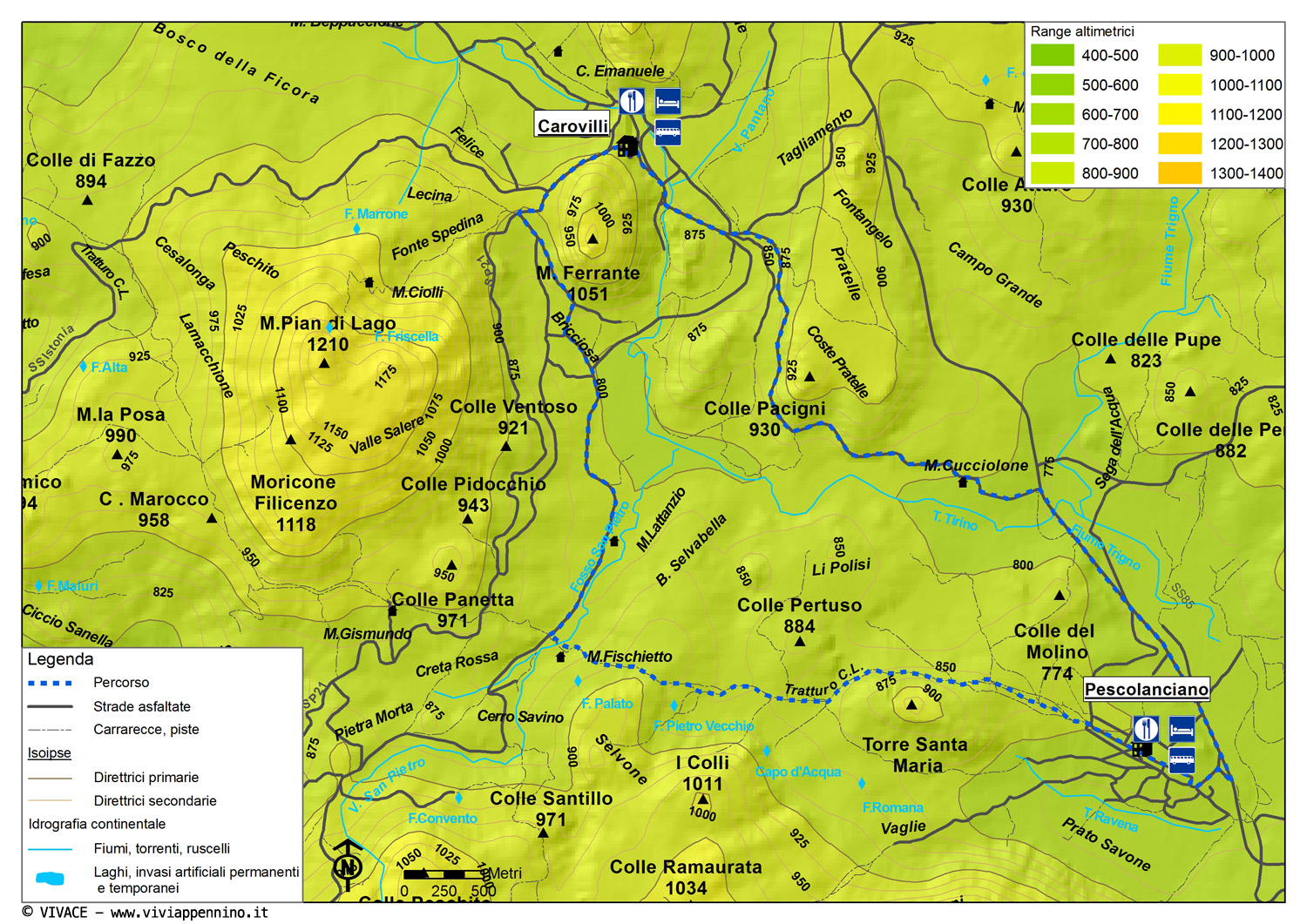 Mappa Tratturo CL MTB turistica