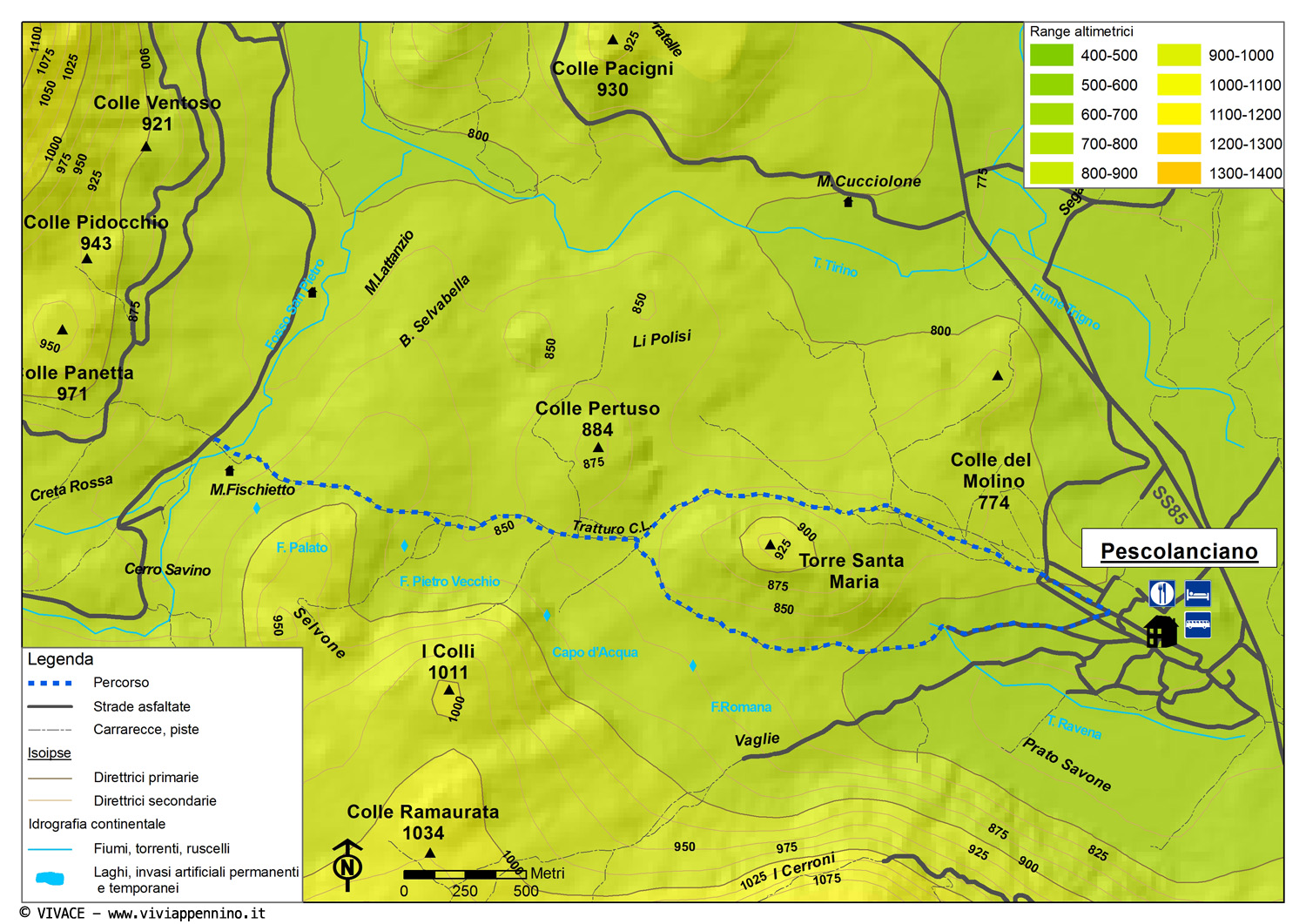 Mappa Tratturo CL Ttrekking turistica