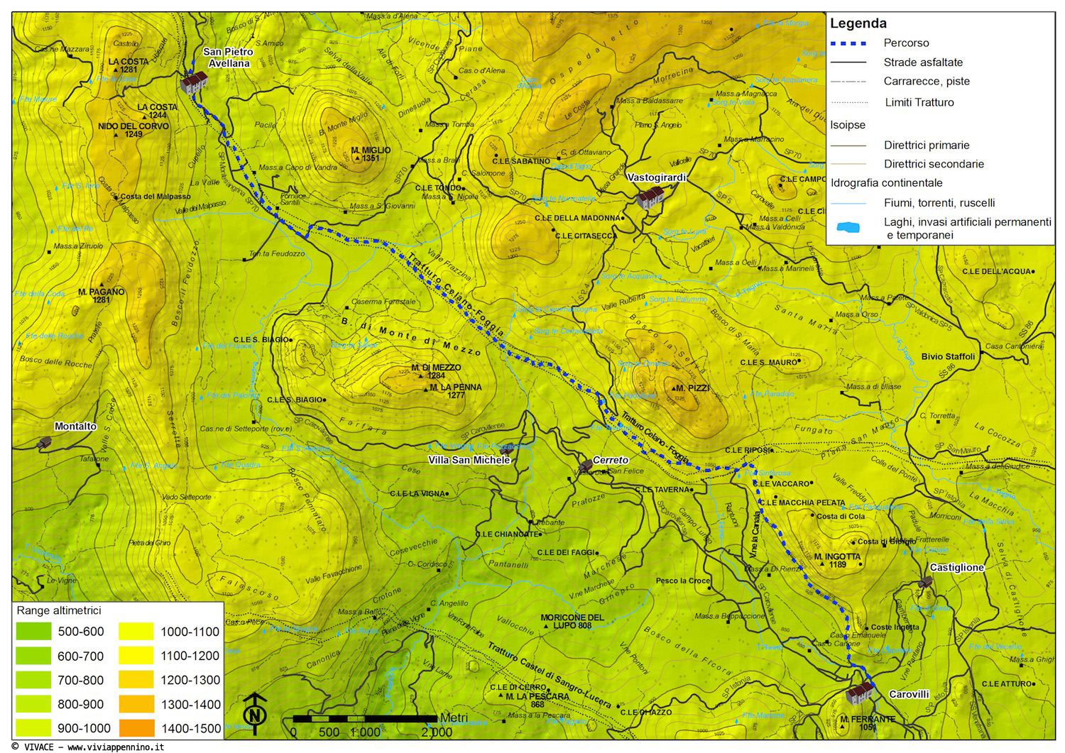 Mappa Tratturo Celano-Foggia