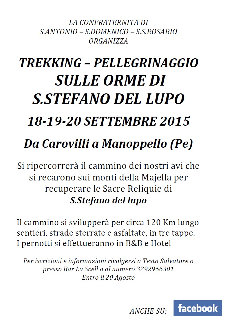 Trekking-pellegrinaggio Manoppello 2015